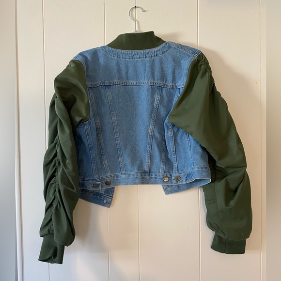 Veronica Beard EMELIA Jean Jacket in Large Color: Pebble Stone - Picture 2 of 8